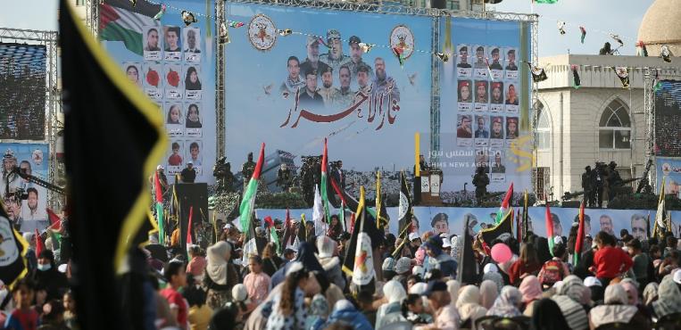 جماهير هادرة بغزة تشارك في مهرجان "ثأر الأحرار" الذي أقامته حركة الجهاد الإسلامي