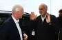 نائب رئيس الإتحاد الإيراني لكرة القدم مهدي محمد نابي مع رئيس الإتحاد الدولي لكرة القدم إنفانتينو