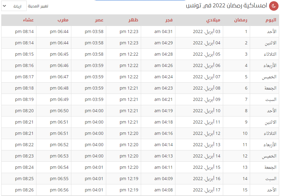 امساكية رمضان 2022 في تونس.PNG