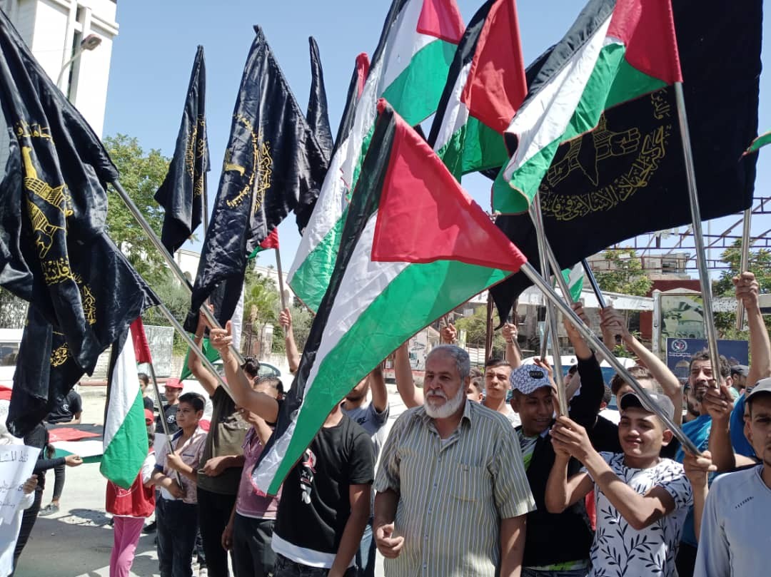 الفلسطينيون في دمشق ينتفضون رفضا لزيارة بايدن.jpg