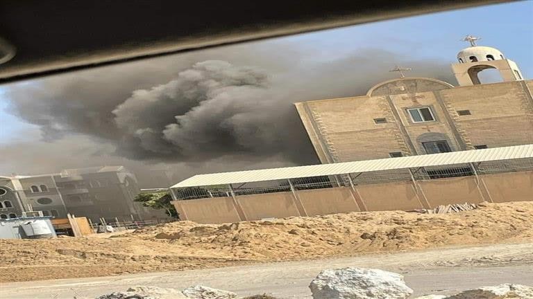 فيديو حريق كنيسة الانبا بيشوي في المنيا.jpg