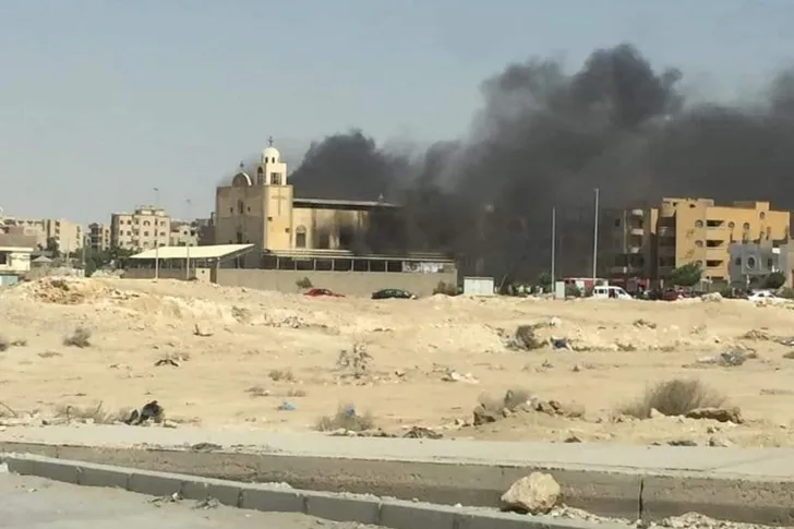 فيديو حريق كنيسة الانبا بيشوي في المنيا 1.webp