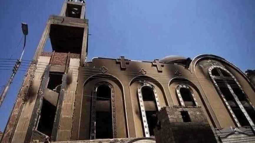 حريق كنيسة أبو سيفين في محافظة الجيزة 3.jfif