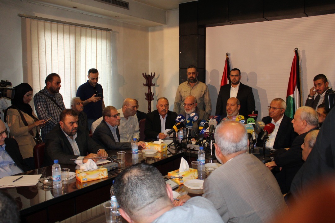 قادة الفصائل الفلسطينية في دمشق.jfif