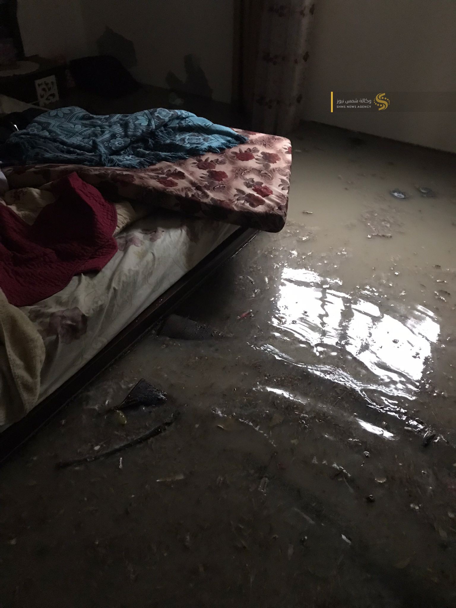 غرق منازل في غزة بمياه الأمطار.jfif