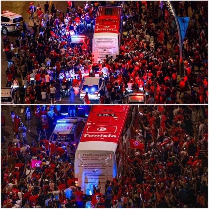 لحظة وصول المنتخب التونسي قطر للمشاركة بكأس العالم 2022