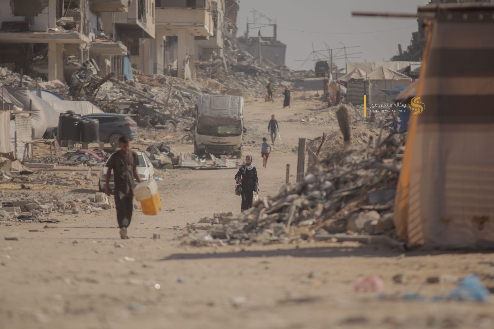 دمار هائل في غزة - عودة النازحين لمنازلهم شمال غزة