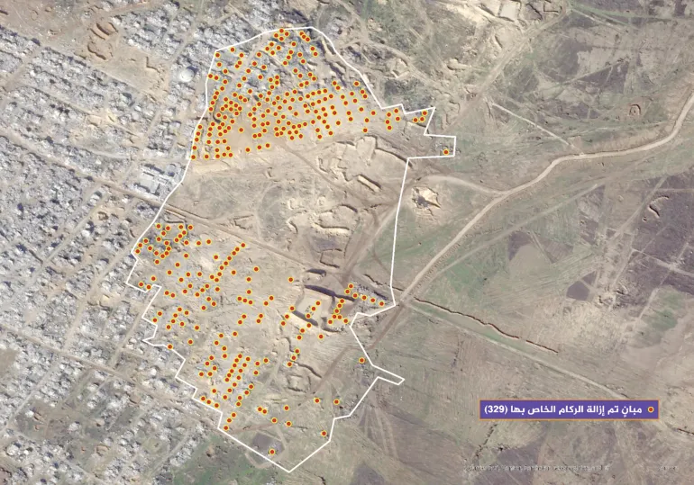 بالصور أقمار صناعية تكشف إزالة إسرائيل أنقاض مئات المنازل في بيت حانون شمال غزة