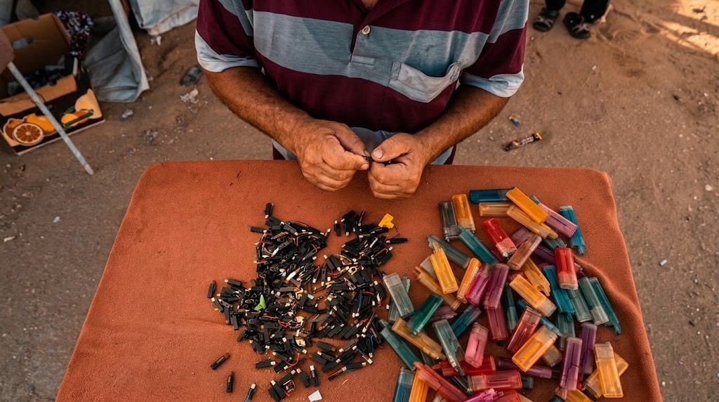 صيانة القداحة أو الولاعة في غزة.jpg